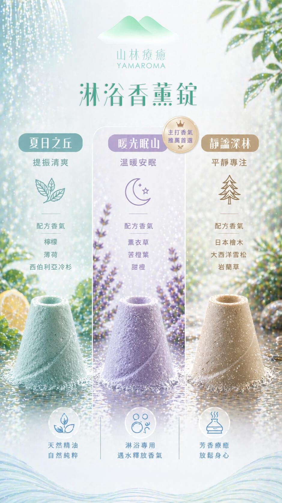 山林療癒 淋浴香薰錠